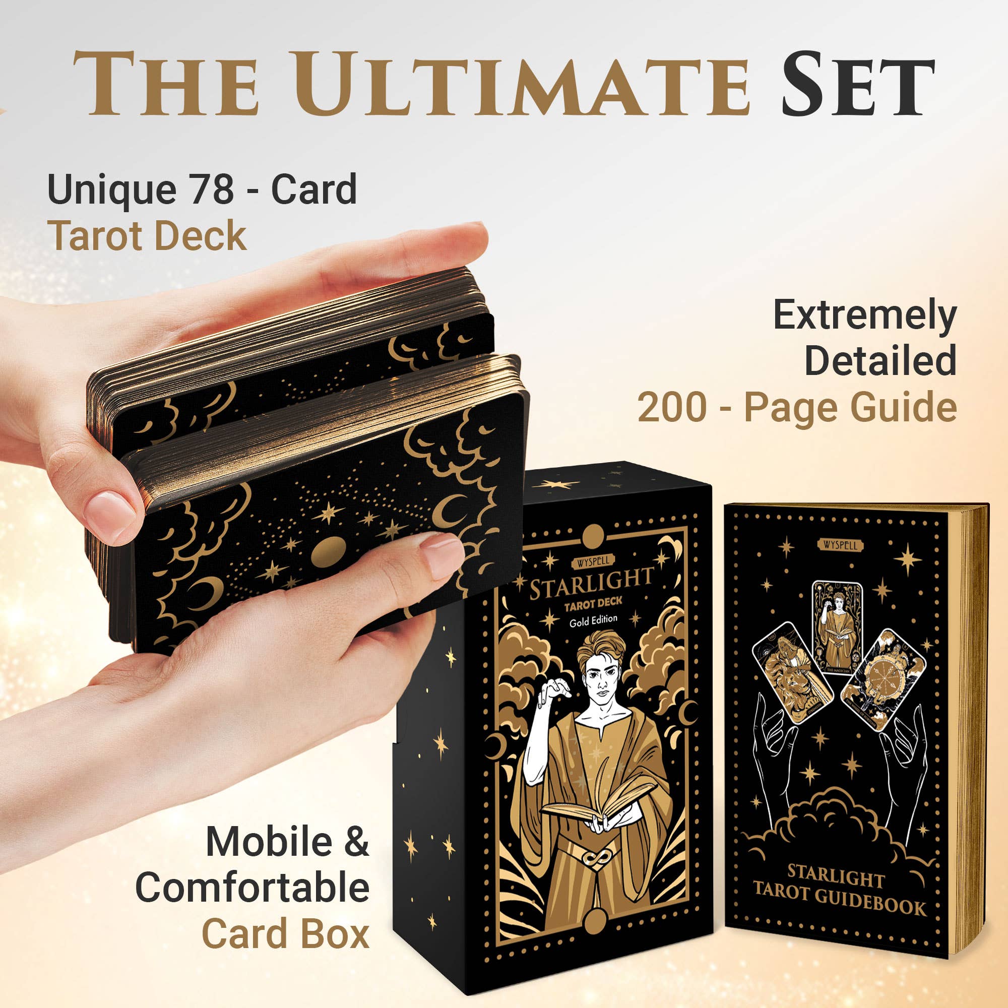 Wyspell Starlight Tarot Cards - Gold Edition