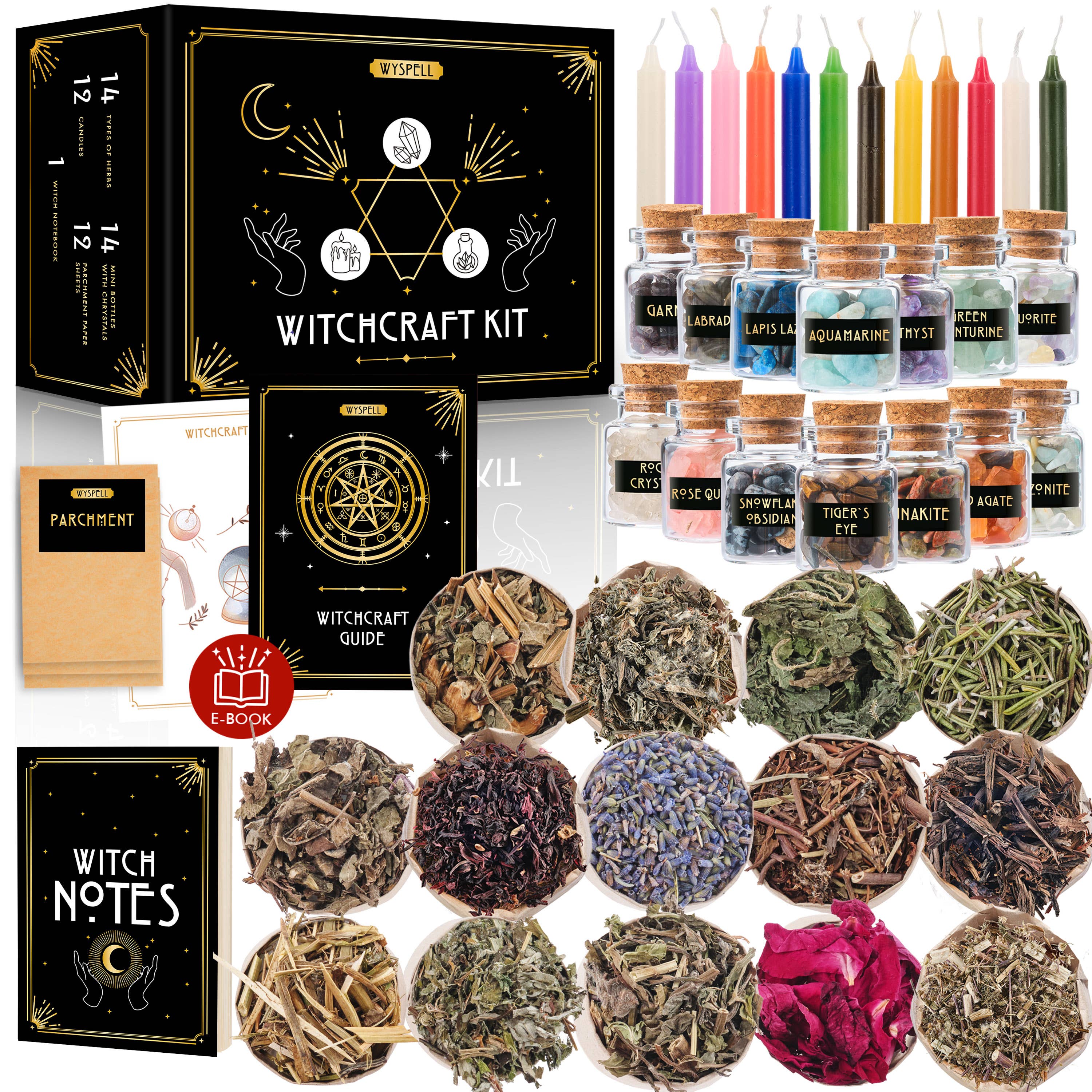 Wyspell Supplies Witchcraft Kit 54 PCS