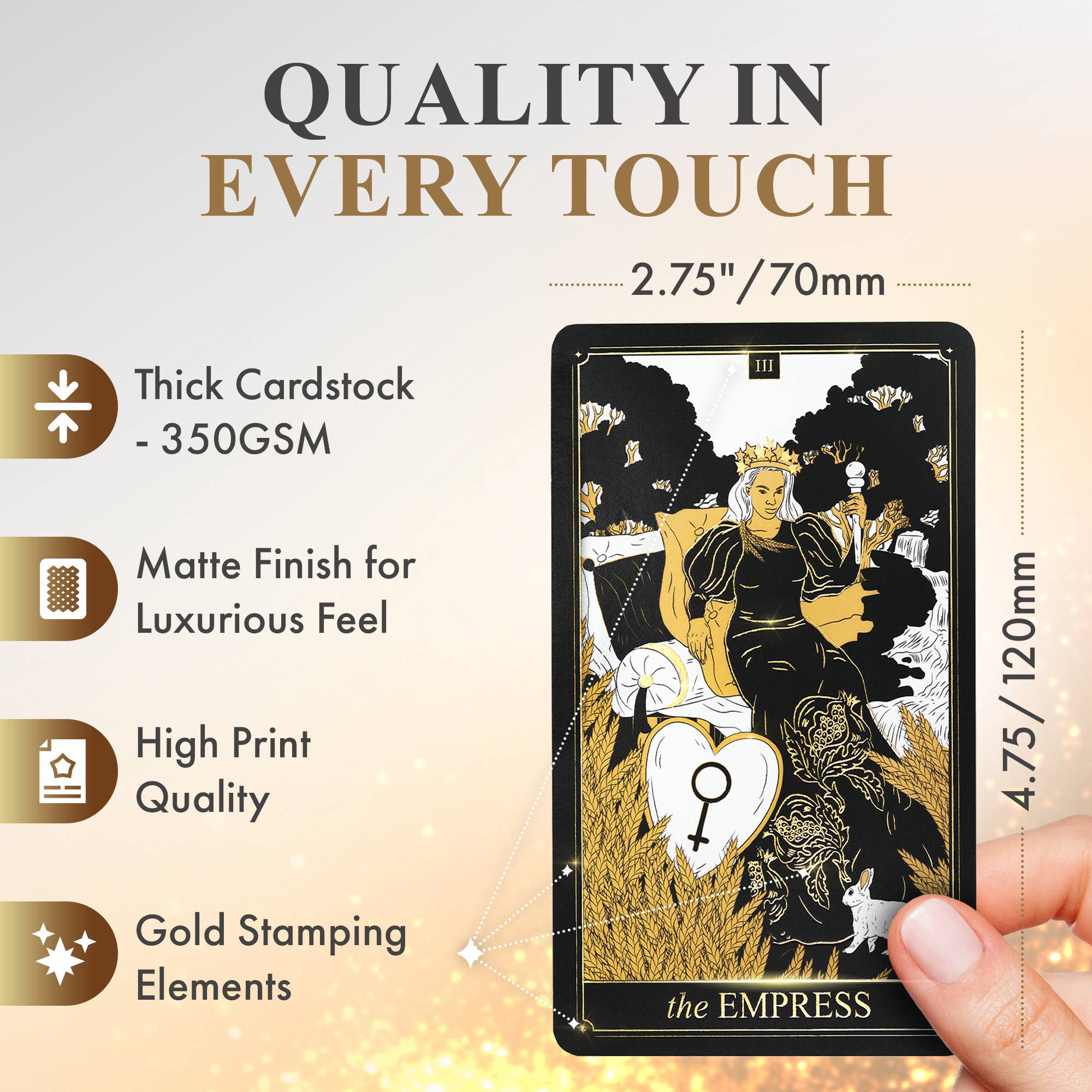 Wyspell Classic Tarot Cards - Gold Edition