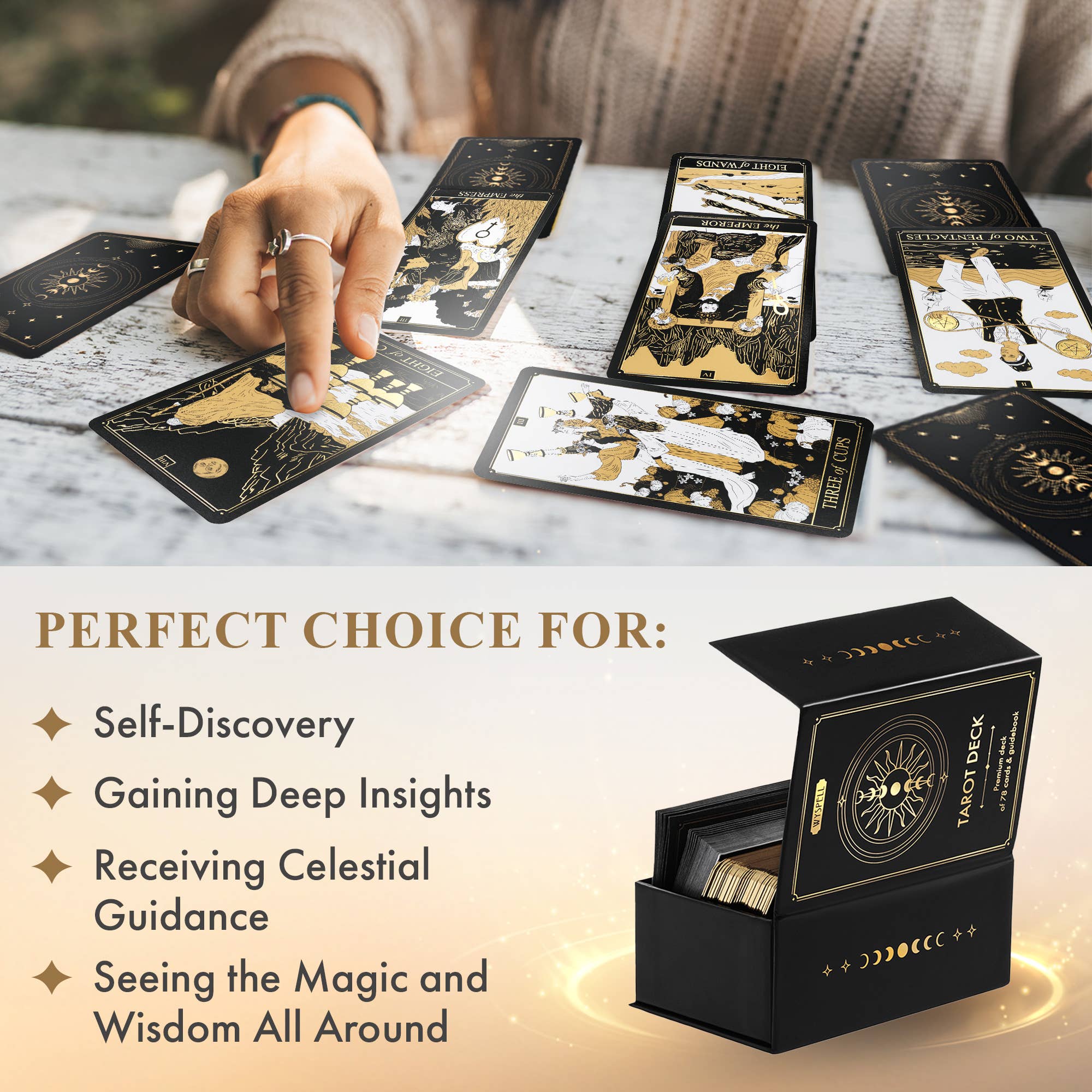 Wyspell Classic Tarot Cards - Gold Edition