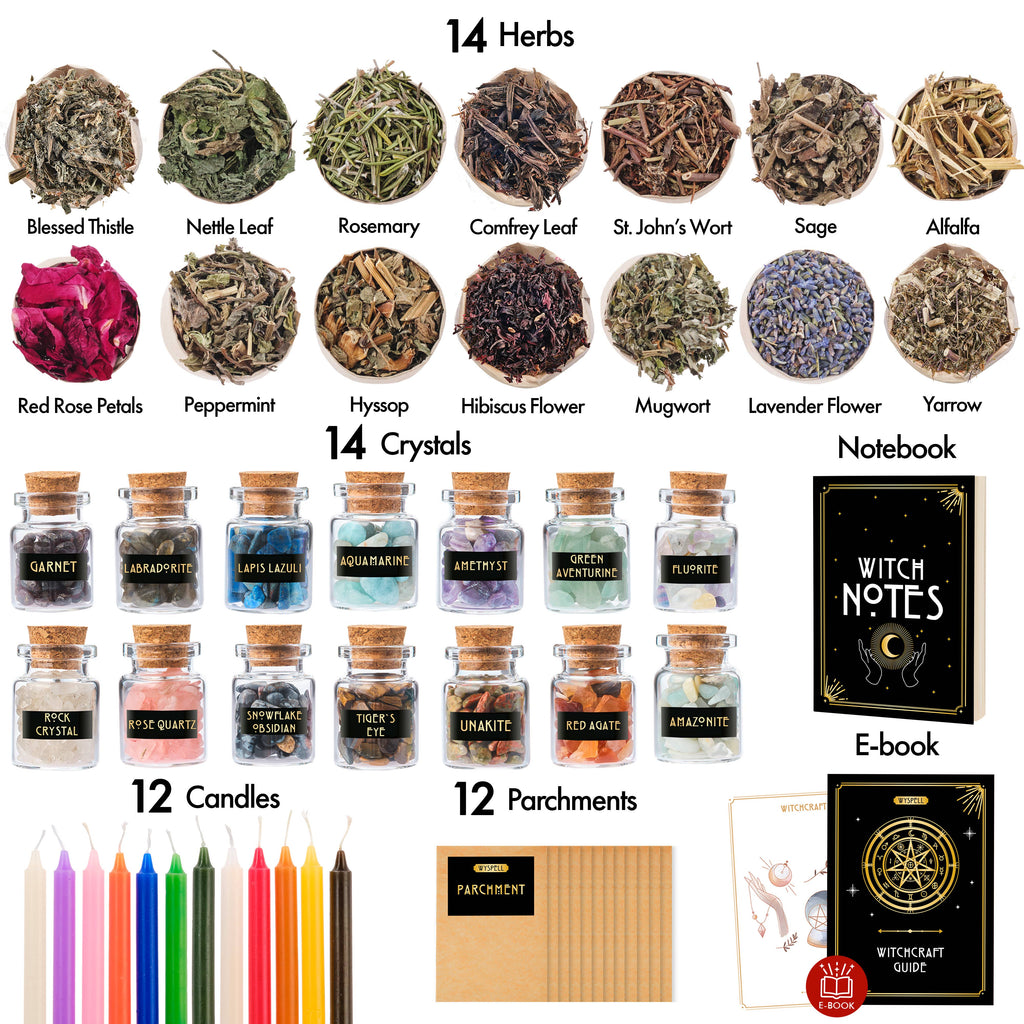 Wyspell Supplies Witchcraft Kit 54 PCS