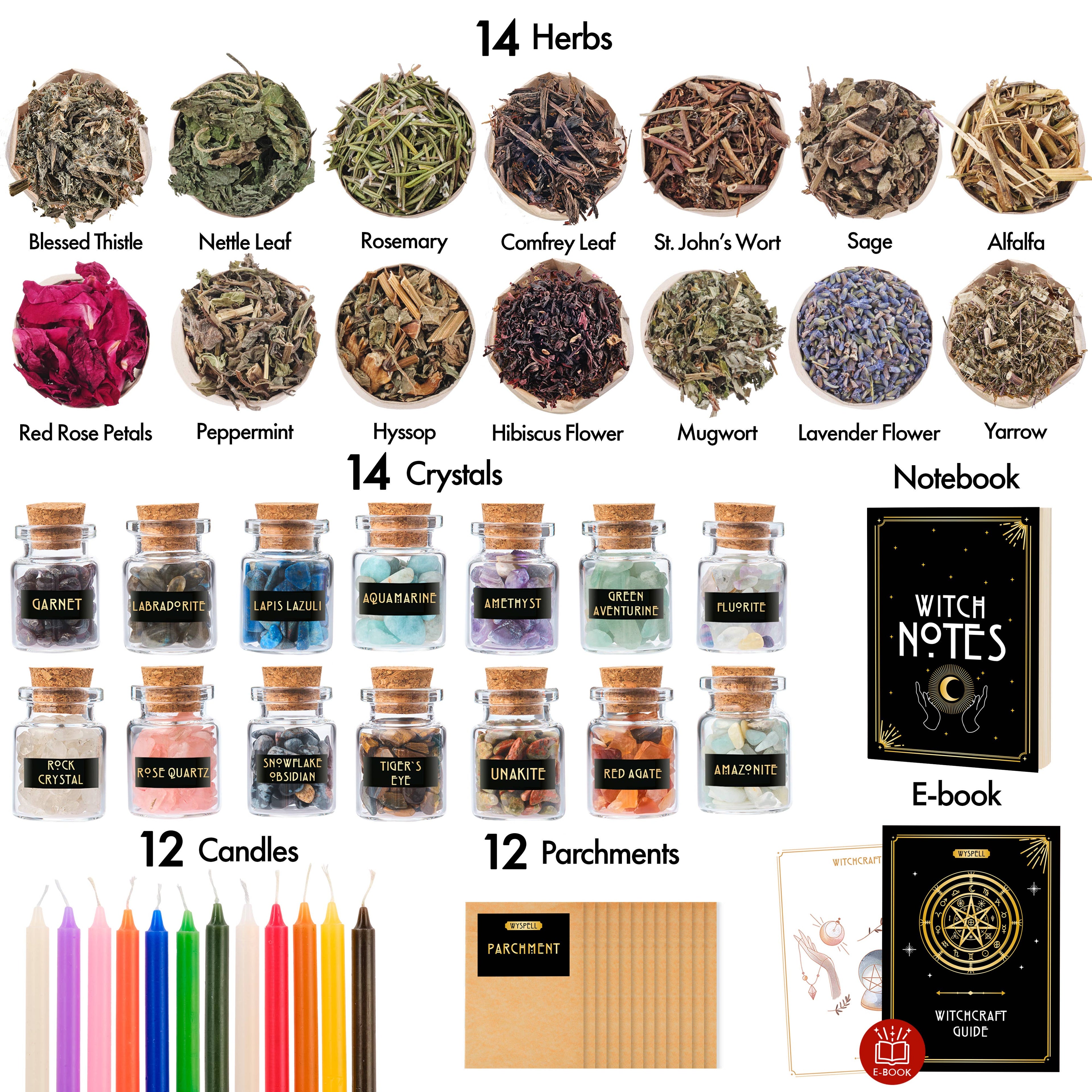 Wyspell Supplies Witchcraft Kit 54 PCS